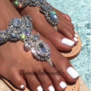 2/$16 White Press On Toenails